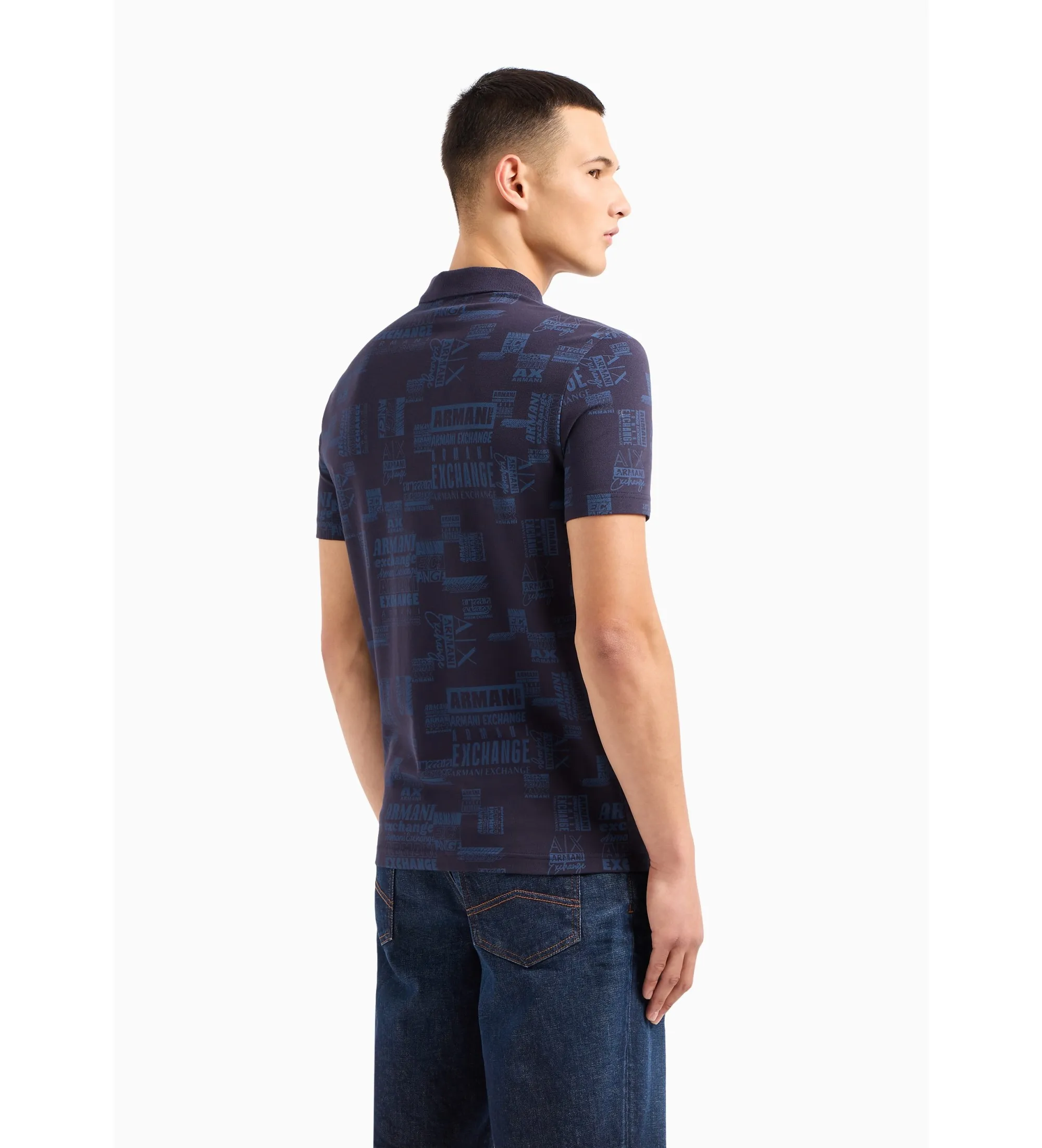 Polo Estampado marino