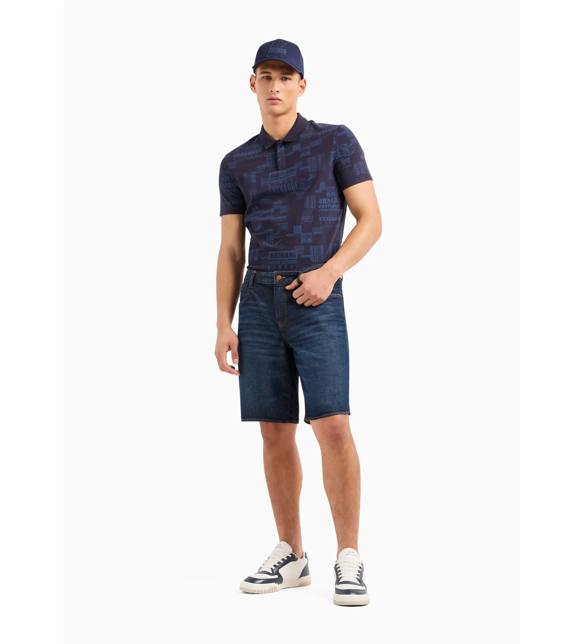 Polo Estampado marino